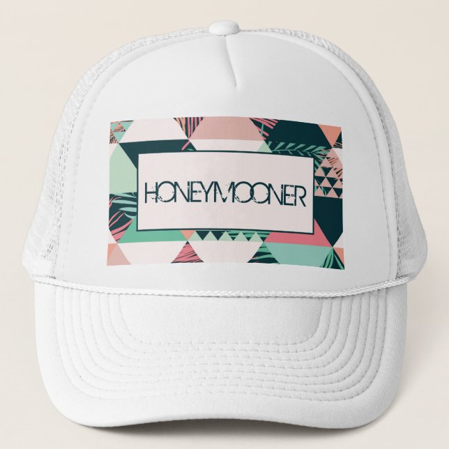 Botanical triangles trucker hat (Front)