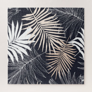 Botanical tropical leaf: vintage graphic jigsaw puzzle