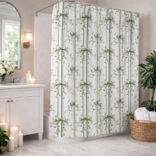 Botanical Vine Design Shower Curtain