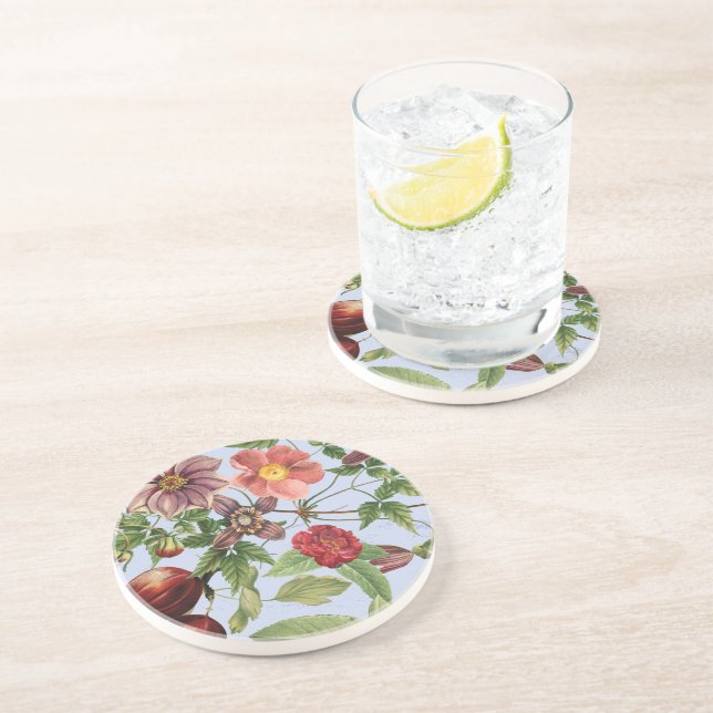 Botanical vintage design coaster (Side)