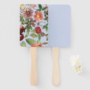 Botanical vintage design hand fan