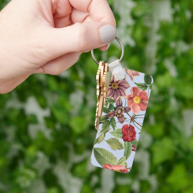 Botanical vintage design key ring (Hand)