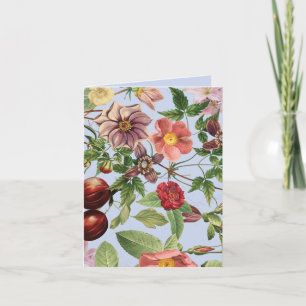 Botanical vintage design thank you card