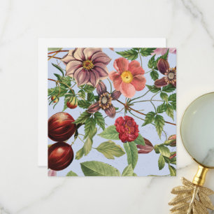 Botanical vintage design thank you card