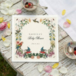 Botanical Vintage Flowers Hummingbird Baby Shower Napkin<br><div class="desc">Botanical Vintage Flowers Hummingbird Baby Shower Napkins</div>
