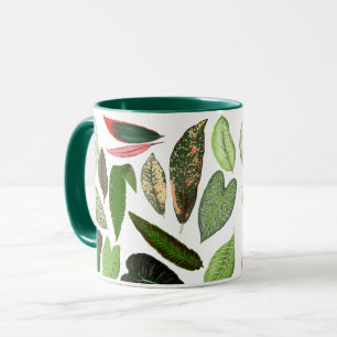 Botanical Vintage Greenery Leaves Mug