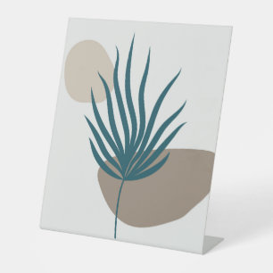 Botanical wall art pedestal sign