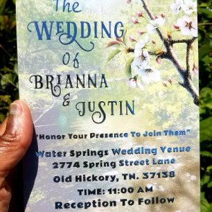 Botanical Water Creek Wedding Invitations