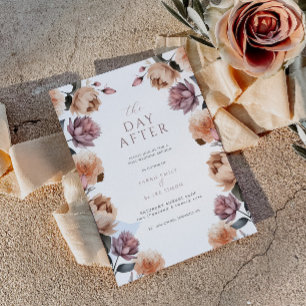 Botanical Watercolor After Wedding Brunch Invitation