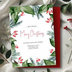 Botanical Watercolor Christmas Cards Moving