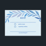 Botanical Watercolor CUSTOM Bar Bat Mitzvah RSVP Enclosure Card<br><div class="desc">Perfect enclosure card to announce a bat mitzvah, bar mitzvah or other Jewish celebration! Hand drawn delicate leaf trame art for you! FULLY CUSTOMIZABLE! Click on “Personalise” above to edit the text. Click "edit using design tool" to adjust the fonts, colours and placements. Delete the back side design if you...</div>