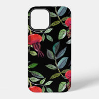 Botanical watercolor drawing dogrose pattern. Brig