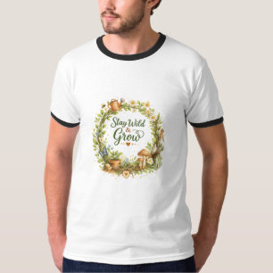 Botanical Watercolor Floral Wreath Inspirational T-Shirt
