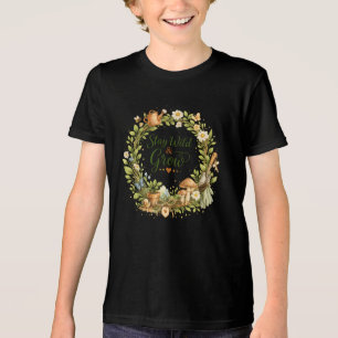 Botanical Watercolor Floral Wreath Inspirational Tri-Blend Shirt