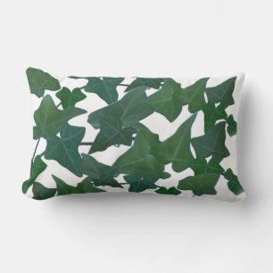 Botanical watercolor Green English Ivy     Lumbar Cushion