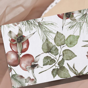 Botanical Watercolor Green Leaves Nature Decoupage Tissue Paper
