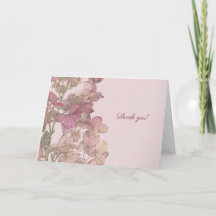 Botanical Watercolor Hydrangea Thank you