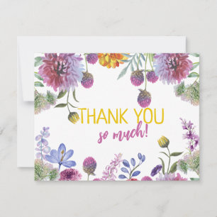 Botanical Watercolor I Thank You Card