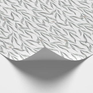 Botanical Watercolor Leaves Australian Eucalyptus Wrapping Paper
