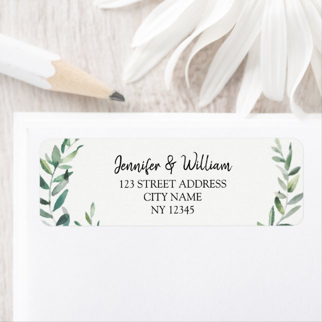 Botanical Watercolor olive leaves rustic wedding (Insitu)