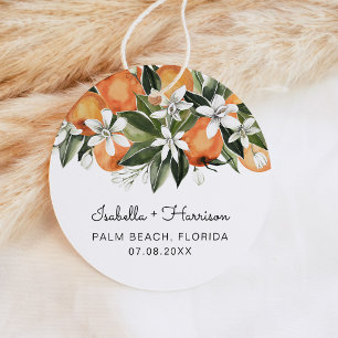 Botanical Watercolor Orange Blossom Citrus Favour Tags