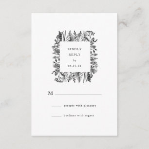 Botanical Watercolor RSVP Card