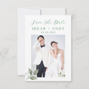 Botanical watercolor save the date