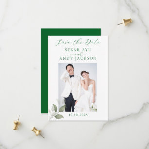 Botanical watercolor save the date