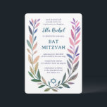 Botanical Watercolor Star of David Bar Bat Mitzvah Invitation<br><div class="desc">Perfect card to announce a bat mitzvah, bar mitzvah or other Jewish celebration! Hand drawn delicate leaf trame art for you! FULLY CUSTOMIZABLE! Click on “Personalize” above to edit the text. Click "edit using design tool" to adjust the fonts, colors and placements and to add text to the back side...</div>