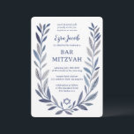 Botanical Watercolor Star of David Bar Bat Mitzvah Invitation<br><div class="desc">Perfect card to announce a bat mitzvah, bar mitzvah or other Jewish celebration! Hand drawn delicate leaf trame art for you! FULLY CUSTOMIZABLE! Click on “Personalize” above to edit the text. Click "edit using design tool" to adjust the fonts, colors and placements and to add text to the back side...</div>