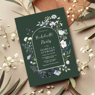 Botanical Watercolor Wildflower Bachelorette Party Invitation