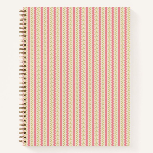 Botanical Wavy Stripe Notebook (Front)