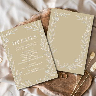 Botanical Wedding Information Details Enclosure Invitation