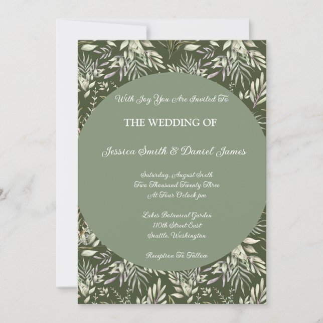 Botanical Wedding  Invitation (Front)