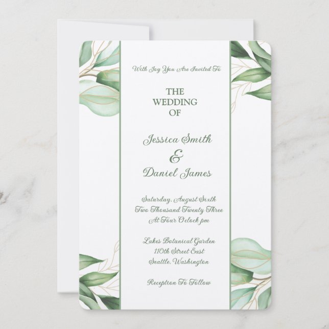 Botanical Wedding Invitation (Front)