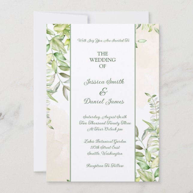 Botanical Wedding Invitation (Front)