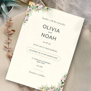 Botanical wedding invitation - boho style