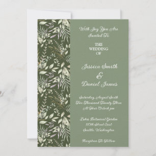 Botanical Wedding Invitation-Felt Invitation