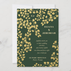 Botanical Wedding Invitation Greenery Elegant