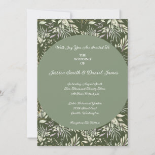 Botanical Wedding Invitation-Matte Invitation
