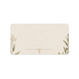 Botanical Wedding Invitation – Romantic  Label