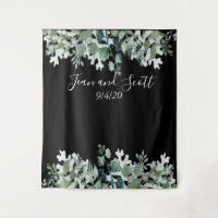 Botanical Wedding Leaves Modern Greenery Waterfall