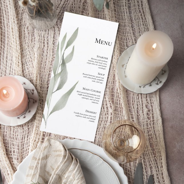 Botanical Wedding Reception Menu (Creator Uploaded)