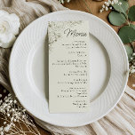 Botanical Wedding Reception Menu Sign<br><div class="desc">Showcase your reception meal selections with this elegant botanical wedding menu sign. Featuring delicate floral line art and timeless typography, this design adds a refined decorative element to your reception tables or buffet display. Perfect for romantic, garden, and minimalist wedding themes, this menu sign helps guests view the courses while...</div>