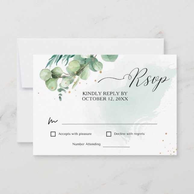 Botanical Wedding RSVP Card (Front)