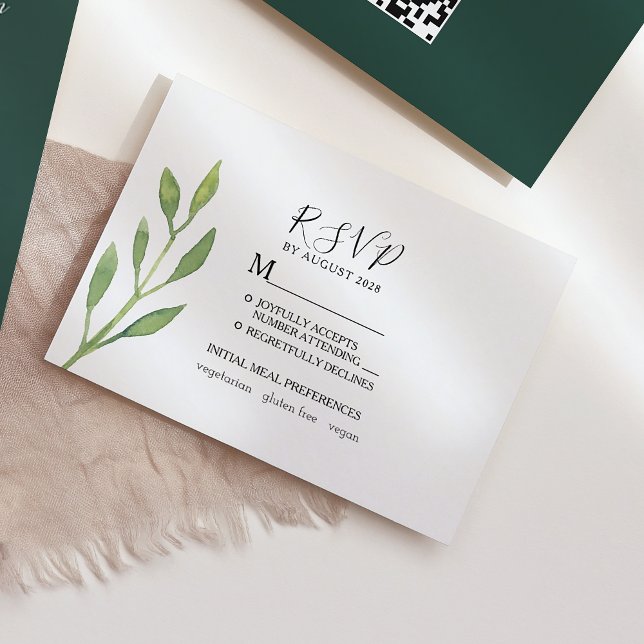 Botanical Wedding RSVP Card (Creator Uploaded)