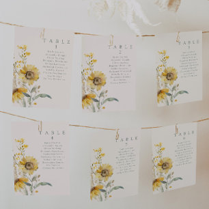 Botanical Wedding Table Cards