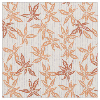 botanical weeds terracotta rust orange  fabric