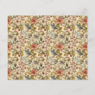 Botanical Whimsy Collage Scrapbook Paper
