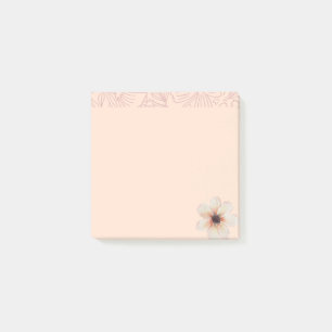 Botanical Whisper – Minimalist Floral Memo Squares Post-it Notes